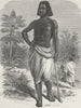 SUDAN. Beni-Amir Arab 1880 old antique vintage print picture