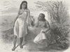 SUDAN. Young girls of Taka 1880 old antique vintage print picture