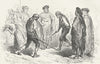 SPAIN. Duel with the Navaja 1880 old antique vintage print picture