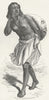 SUDAN. Woman of Kassala carrying water 1880 old antique vintage print picture