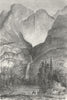 CALIFORNIA. Cascade of Yosemite 1880 old antique vintage print picture