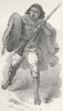 ETHIOPIA. Singing the war song 1880 old antique vintage print picture