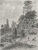 ETHIOPIA. View Tchelga, Abyssinian Plateau 1880 old antique print picture