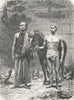JAPAN. Japan. Japanese Grooms(Betos) 1880 old antique vintage print picture