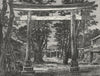 JAPAN. Tori, or Holy Gate-Ave of temple, Benten 1880 old antique print picture