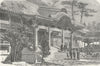 JAPAN. Buddhist temple at Nagasaki 1880 old antique vintage print picture