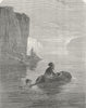 ETHIOPIA. Boat of Bullock's-hide, Tana 1880 old antique vintage print picture