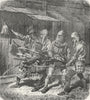 JAPAN. Japanese warriors of civil wars, 13th century 1880 old antique print