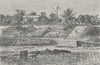 GABON. Charcoal stores  1880 old antique vintage print picture