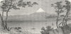 JAPAN. Fuji-Yama, sacred mountain 1880 old antique vintage print picture