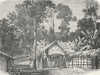 GABON. Village  1880 old antique vintage print picture