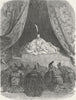 JAPAN. Reception, Mikado, in times 1880 old antique vintage print picture