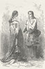 JAPAN. Maids of Ct ladies, Kioto 1880 old antique vintage print picture