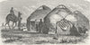 RUSSIA. Volga. Calmuck Camp 1880 old antique vintage print picture