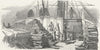 RUSSIA. Volga. Steamboat  1880 old antique vintage print picture