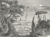 USA. . Cemetery of the Sioux Indians 1880 old antique vintage print picture
