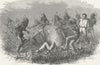 USA. Sioux Indians burning prisoner 1880 old antique vintage print picture