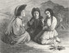 CHINA. Soo-chow. Tartar girls 1880 old antique vintage print picture