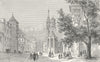 GERMANY. Place of Chateau in Stuttgart 1880 old antique vintage print picture