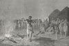 MALI. Dances of the Malinke tribe 1880 old antique vintage print picture