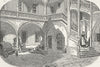 GERMANY. Ct of house in Therese St, Nuremberg 1880 old antique print picture