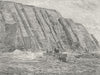 PERU. Chincha Islands. Workings & Guano deposit  1880 old antique print