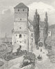 GERMANY. Entry of Imperial Castle, Nuremberg 1880 old antique print picture