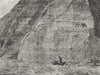 PERU. Middle Chincha Island. Workings, Guano deposit 1880 old antique print