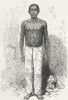BRAZIL. Mundurucu Indian 1880 old antique vintage print picture