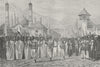 EURASIA. Caucasus. Funeral parade, Schucha 1880 old antique print picture