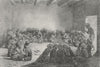 TURKMENISTAN. West Turkistan. Turcomans dining 1880 old antique print picture