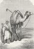 EGYPT. The Red Sea. Camel driver 1880 old antique vintage print picture