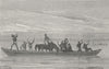 MALI. Travelling down the Niger 1880 old antique vintage print picture