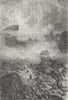 PERU. Passage of Cordilleras 1880 old antique vintage print picture