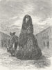 PERU. Peruvian belle 1880 old antique vintage print picture