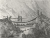 PERU. Bridge of Surco 1880 old antique vintage print picture