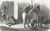 MALI. Women pounding millet 1880 old antique vintage print picture