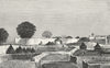 MALI. View in Segou 1880 old antique vintage print picture