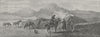 ICELAND. Travelling in 1880 old antique vintage print picture