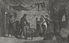ICELAND. Guest in Icelandic family 1880 old antique vintage print picture
