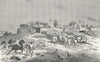 MALI. Attack on Sansandig, Ahmadou's army 1880 old antique print picture
