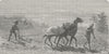 FARMING. West Turkestan. Ploughing in 1880 old antique vintage print picture