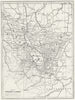 FRANCE. Alsace & Lorraine.  1880 old antique vintage map plan chart