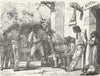 ROME. Romans playing at Mora 1880 old antique vintage print picture