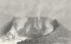 ICELAND. Hekla. The crater of Hekla 1880 old antique vintage print picture