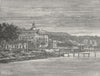 ITALY. Gulf of La Spezia. Maltese Cross Hotel  1880 old antique print picture