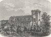 PORTUGAL. Lisbon. Monastery De Leca Do Balio, Oporto 1880 old antique print