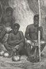 NEW CALEDONIA. Caledonian Fruit-sellers 1880 old antique vintage print picture