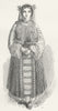COSTUME. Wallachian peasant-girl 1880 old antique vintage print picture