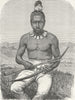 OREGON. Indian of Oregon 1880 old antique vintage print picture